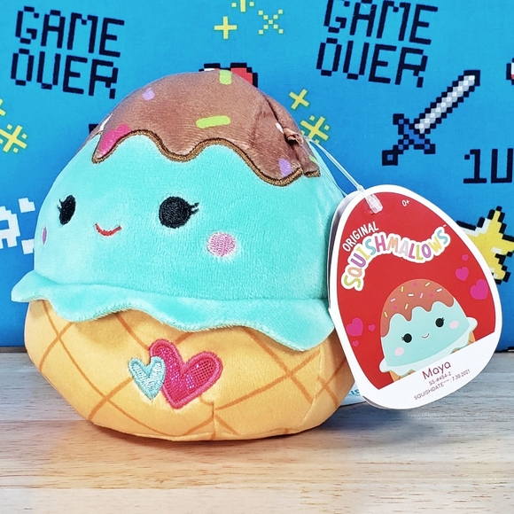 Squishmallow Maya the Valentine's Day Ice Cream 5" UltraSoft Stuffed Plush NWT - Picture 6 of 12